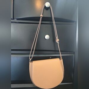 A New Day Tan Crossbody Bag with Metallic Accents